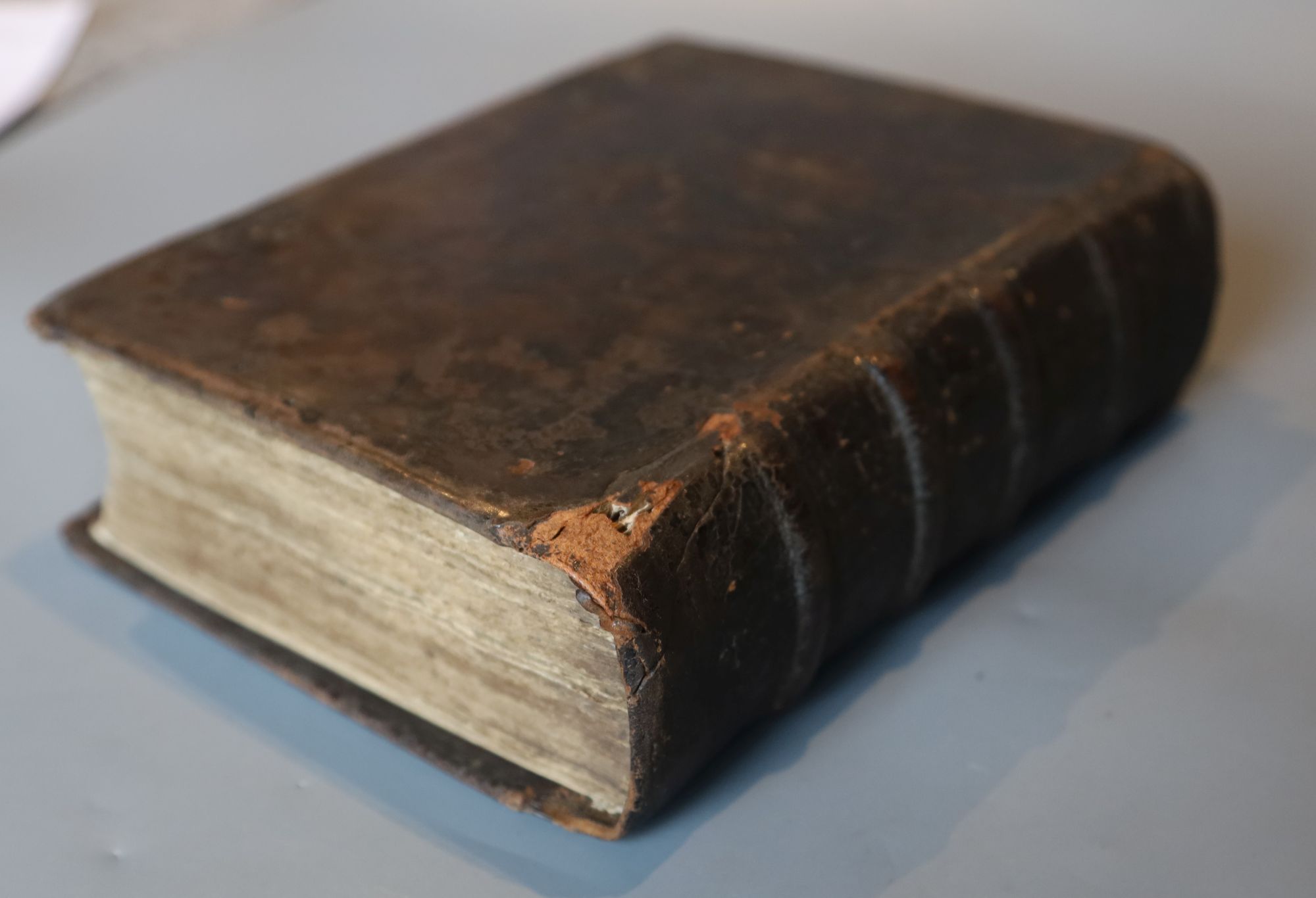 Bible in English - Bible, qto, contemporary calf, renewed endpapers, lacking general title and leaves in The Second Table beyond
